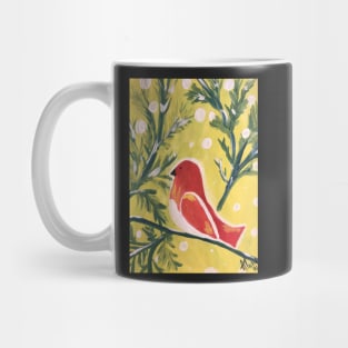 Winter cardinal visitor Mug